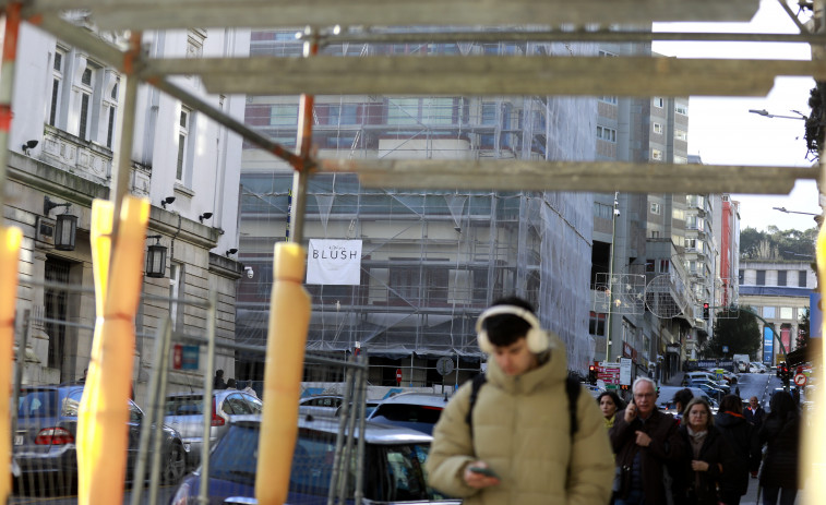 A Coruña se queda sin andamios por las obras de rehabilitación energética