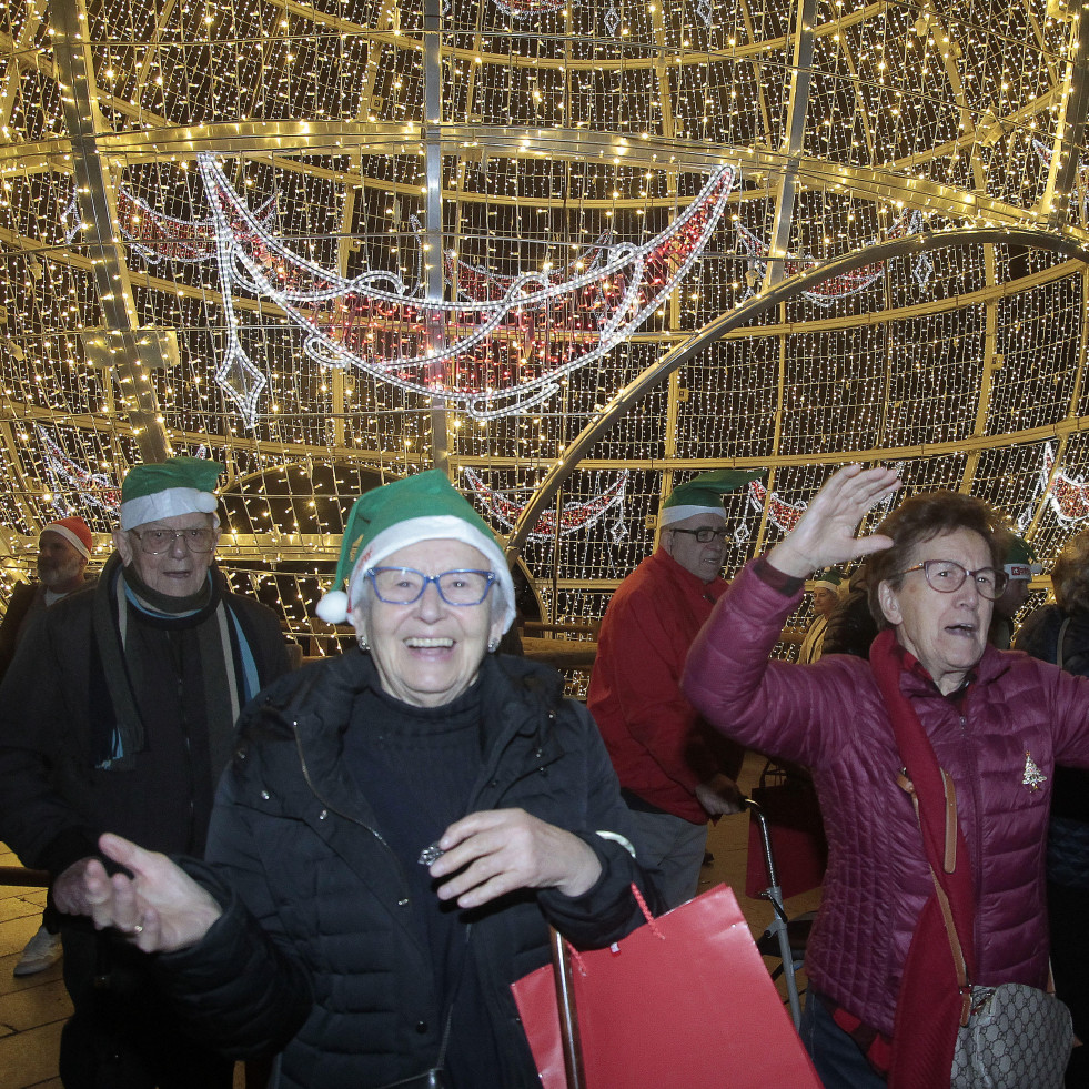 La carrera más navideña de Radio Taxi que ya es tradición para los mayores de A Coruña