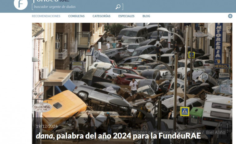 Dana, palabra del año 2024 para la FundéuRAE