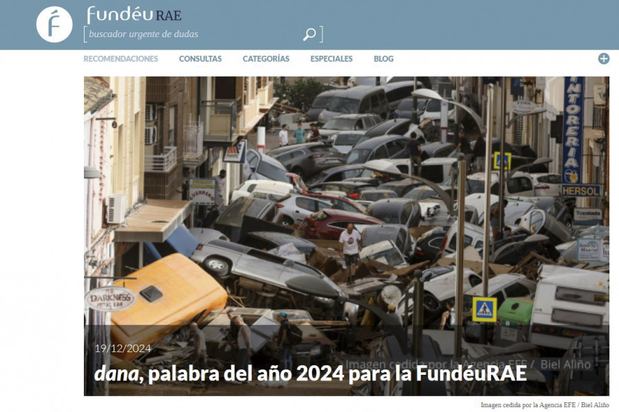 Dana, palabra del año 2024 para la FundéuRAE