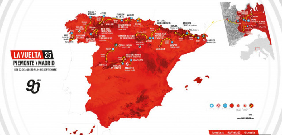 La Vuelta celebra su 90 aniversario con un recorrido centrado en el norte de España