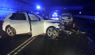 Cuatro heridos en Oleiros al chocar dos coches en la Vía Ártabra