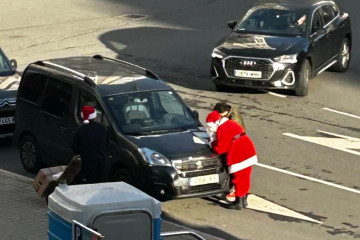 Accidente de Papá Noel en A Coruña