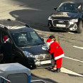 Accidente de Papá Noel en A Coruña