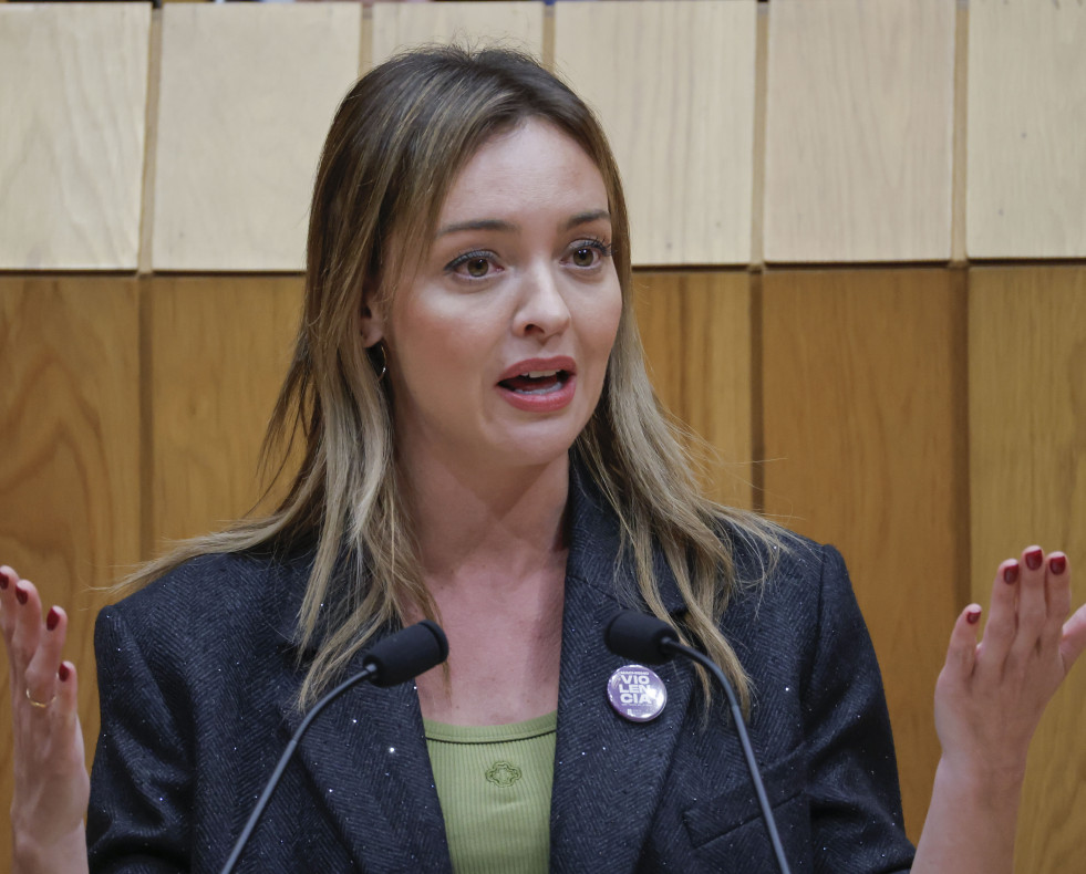 SANTIAGO DE COMPOSTELA, 19/11/2024.- La conselleira de Política Social e Igualdad, Fabiola García, comparece en el pleno a petición propia para dar cuenta de las medidas puestas en marcha para prev