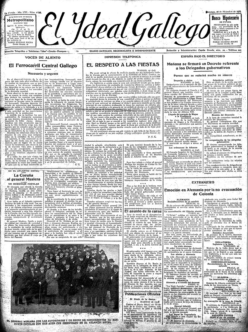 Portada 28 diciembre 1924