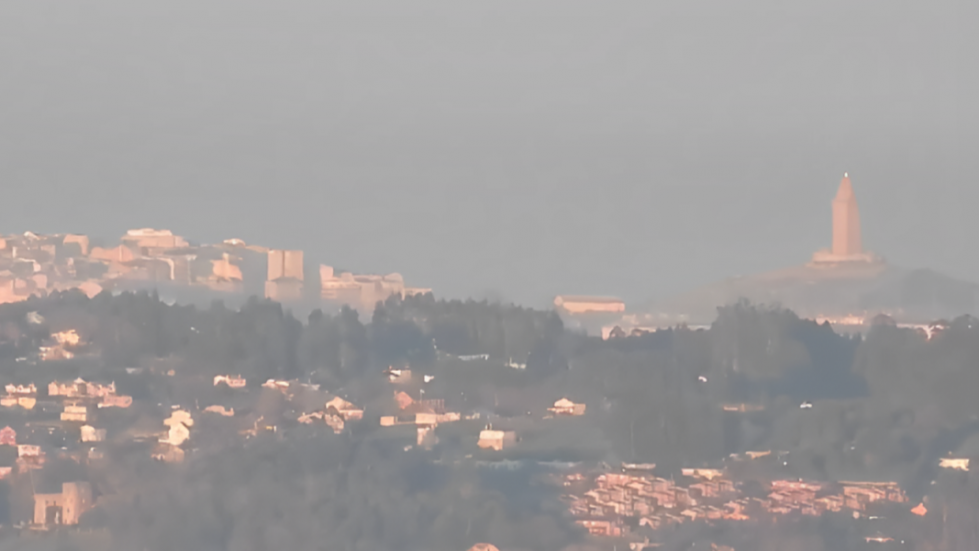 Skyline de A Coruña desde Irixoa