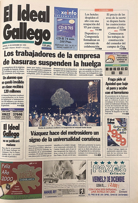 Portada 31 diciembre 1999