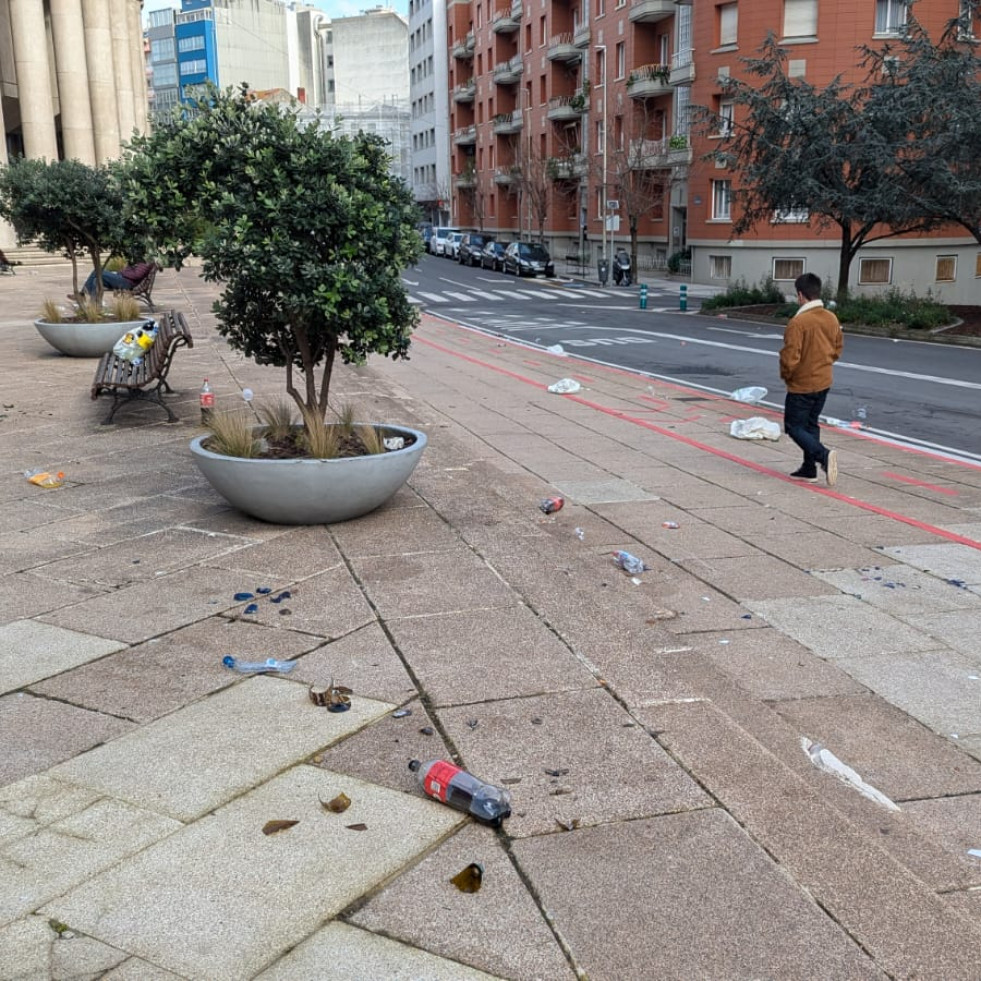 Alcoholemias y basura marcan un Fin de Año tranquilo en A Coruña