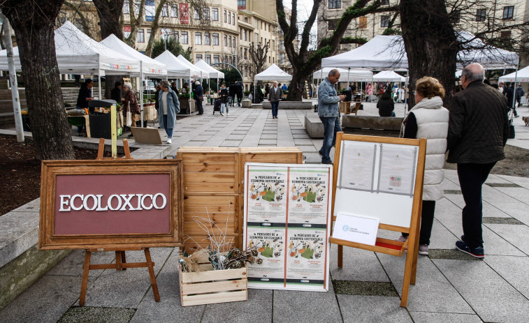 La plaza de España acoge este domingo el primer mercado ecológico de 2025