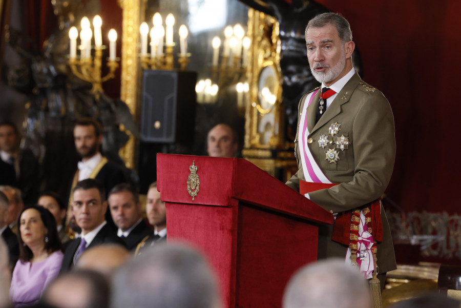 El Rey ensalza la labor de las Fuerzas Armadas en la dana