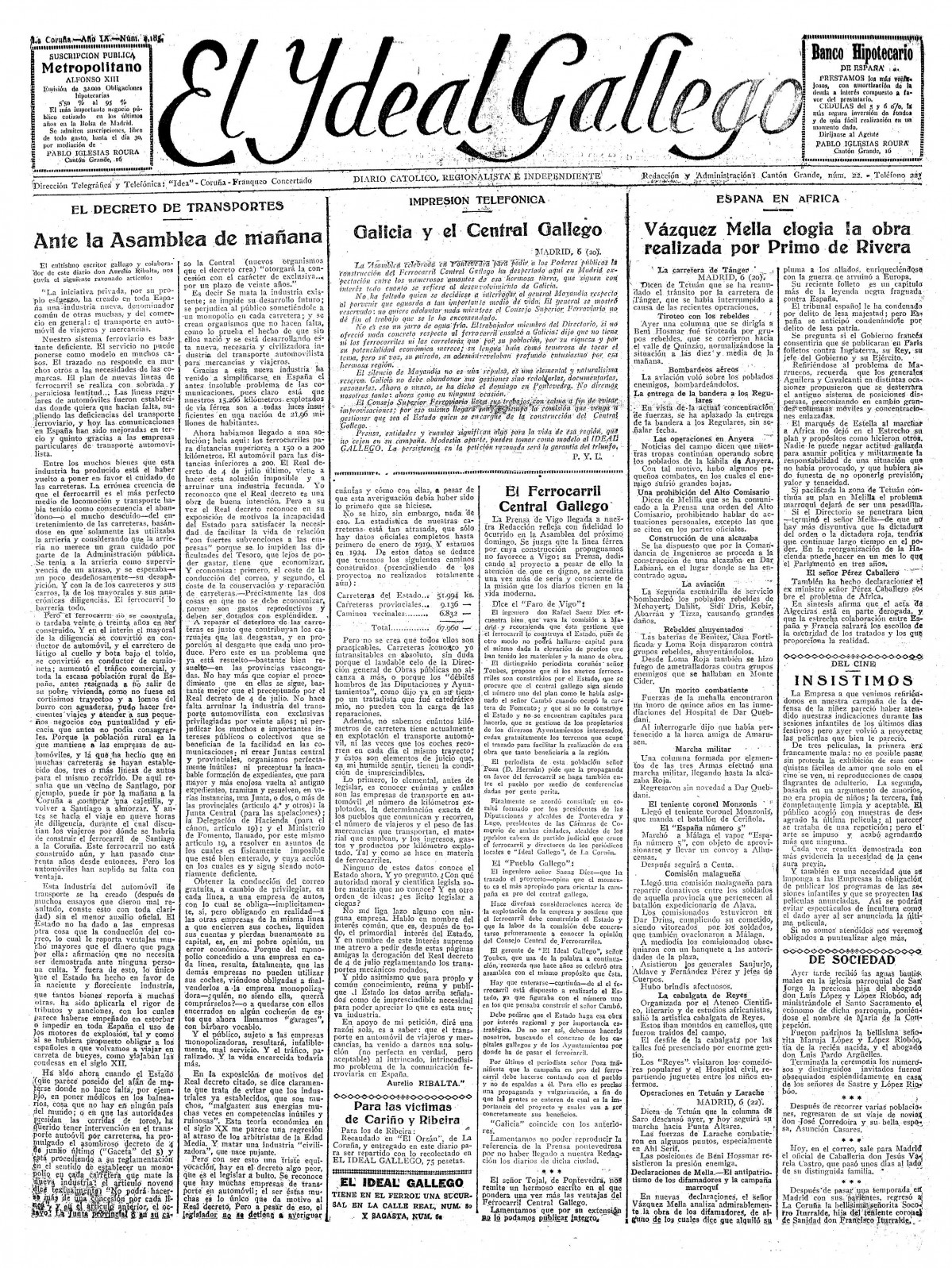 Portada 07 enero 1925