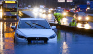 Inundaciones y caídas de árboles al paso del temporal en Galicia