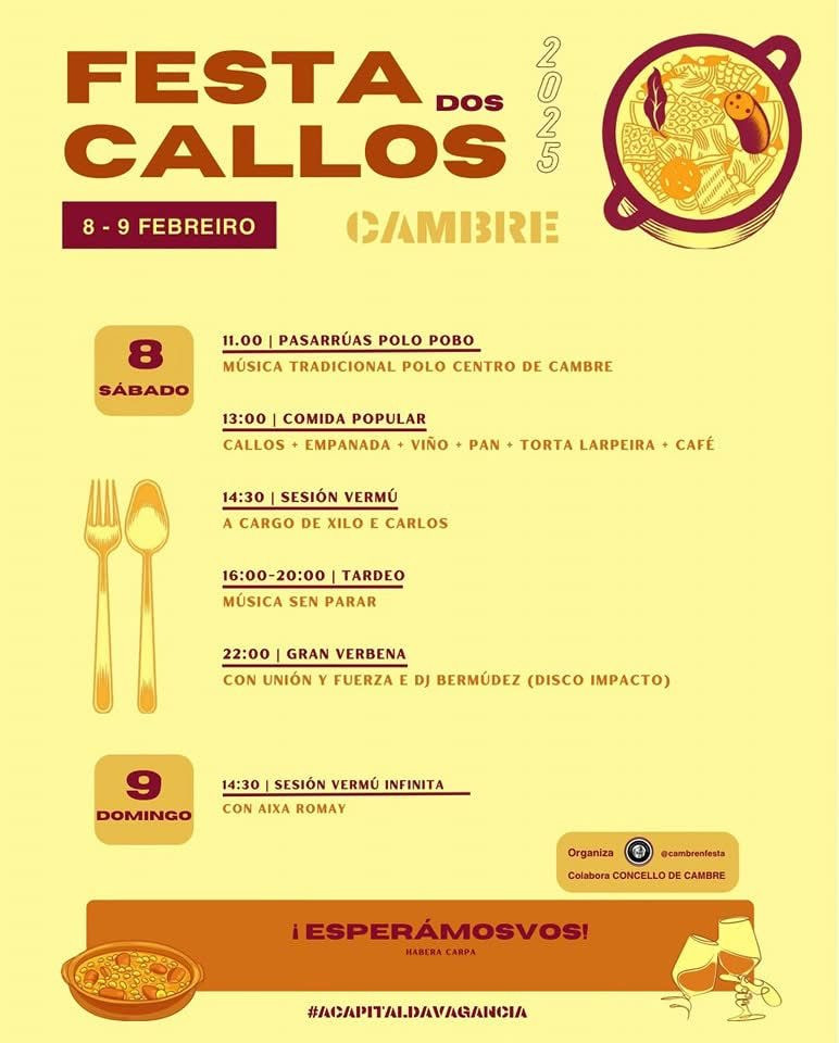 Cartel callos cambre