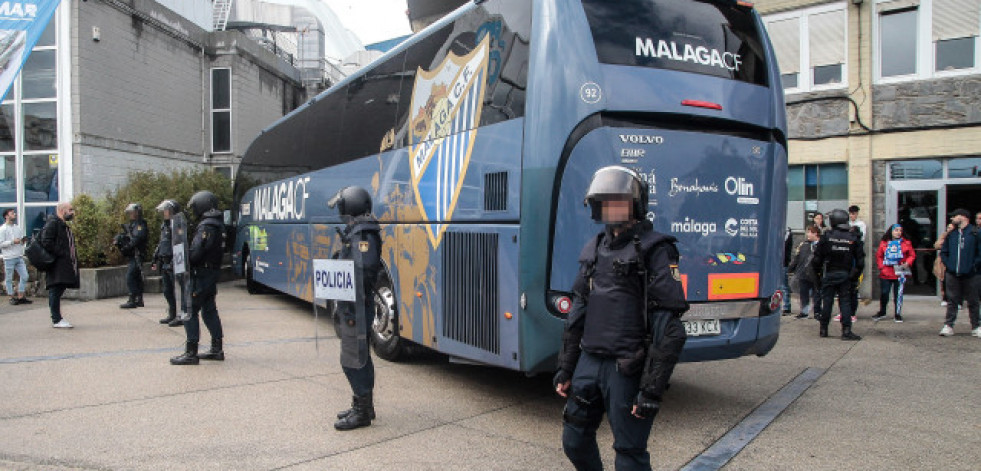 El Málaga-Dépor, declarado de alto riesgo