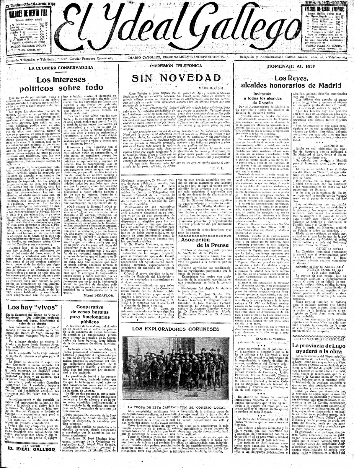 Portada 13 enero 1925