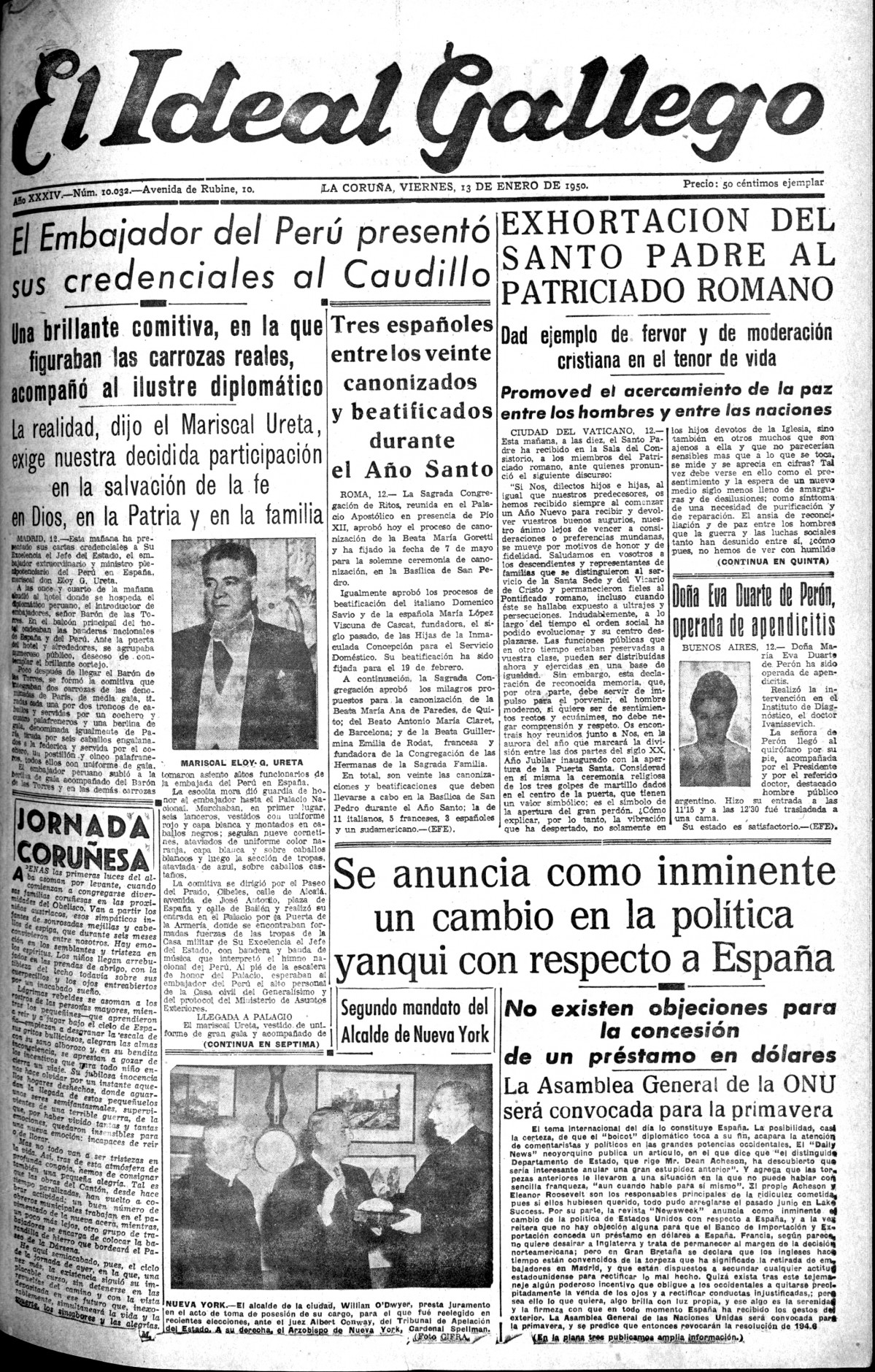 Portada 13 enero 1950 1