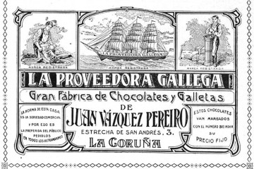 Publicidad Fabrica de Chocolates Juan Vazquez Pereiro 1925