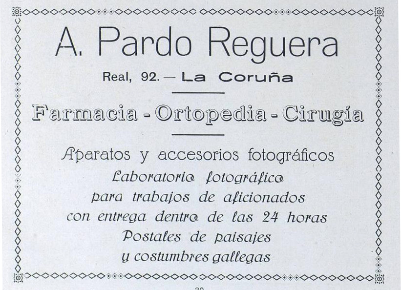 Publicidad Farmacia Pardo Reguera 1925