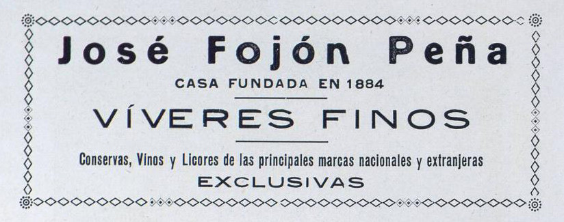 Publicidad Casa Fojon 1925