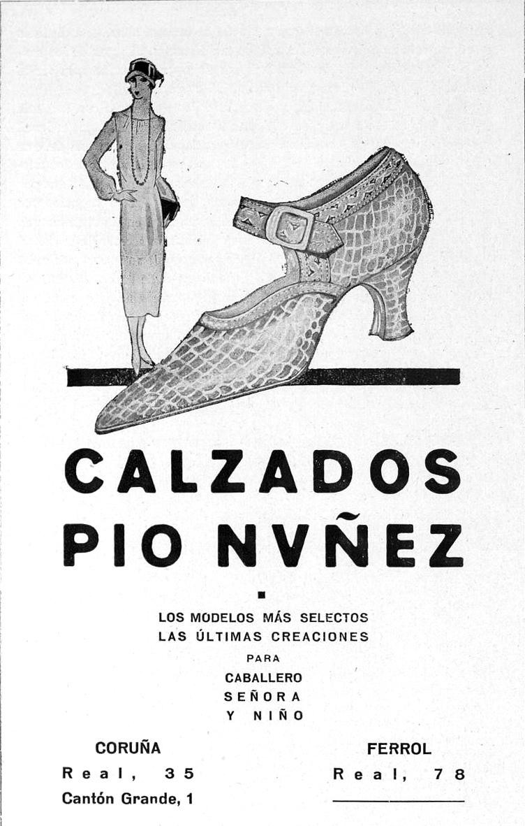 Publicidad Calzados Pio Nuu00f1ez 1925