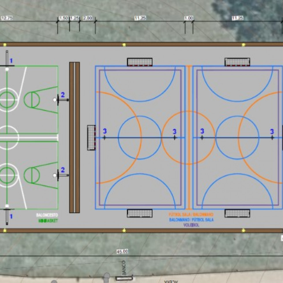 La nueva pista multideporte de Los Rosales empieza a tomar forma