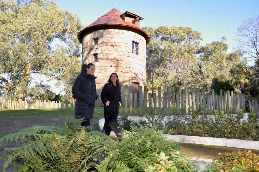 El molino de Santa Margarita, en A Coruña, estrena cubierta tras su restauración