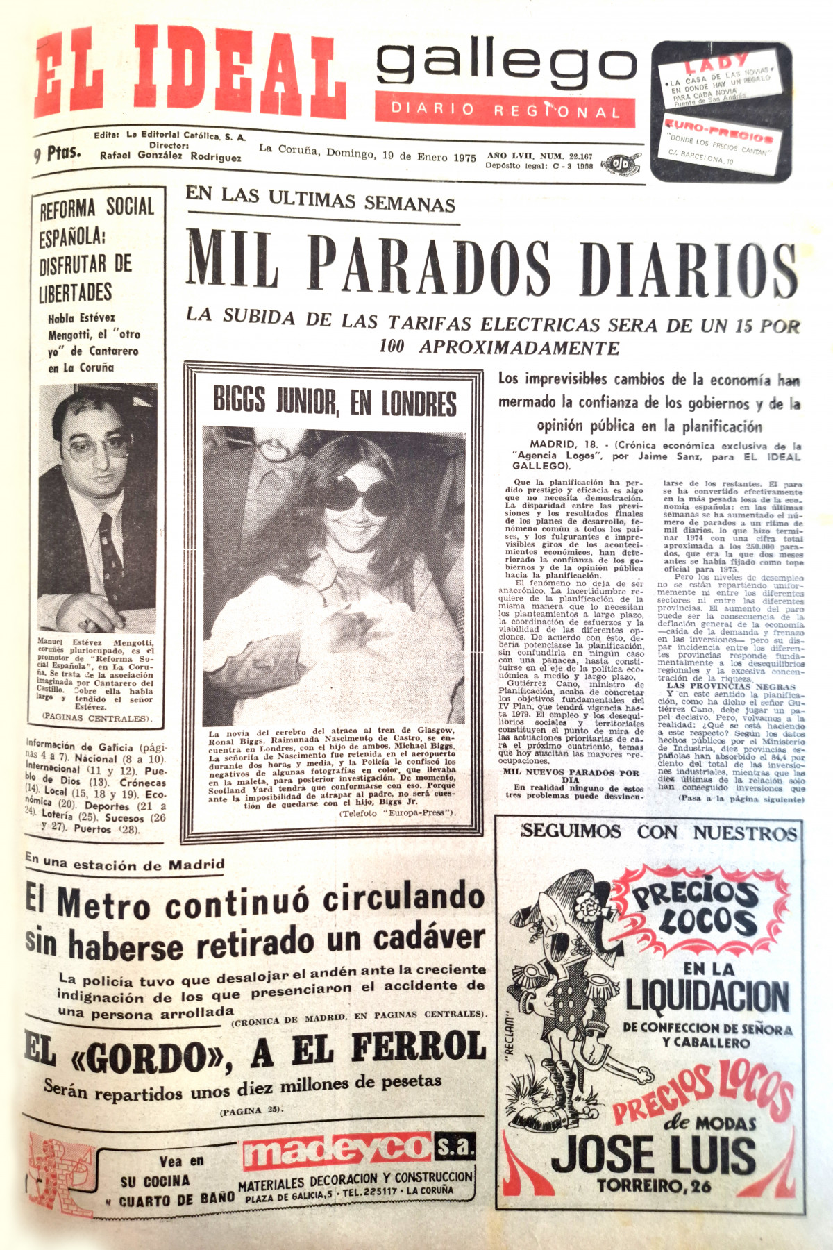 Portada 19 enero 1975