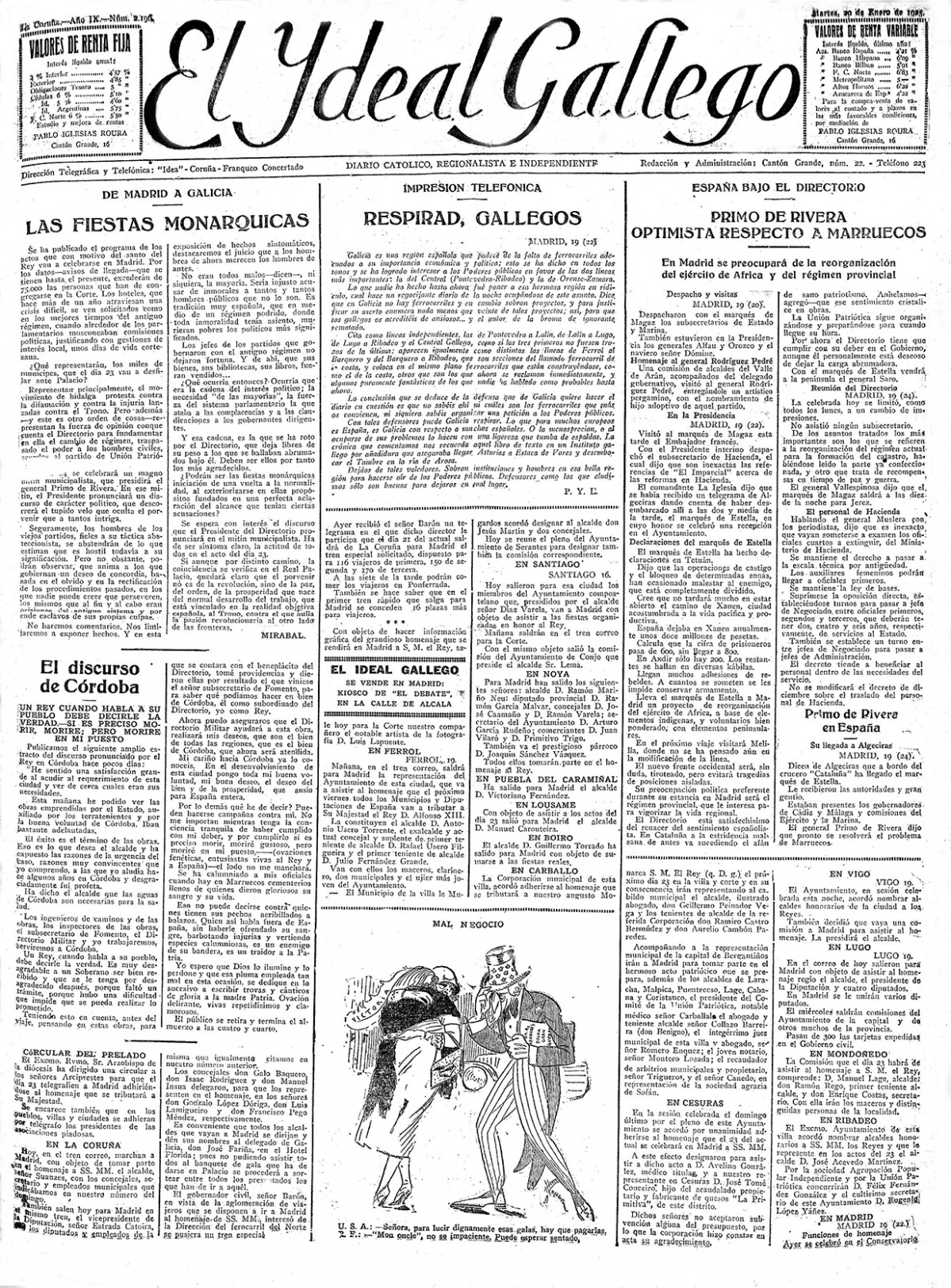 Portada 20 enero 1925