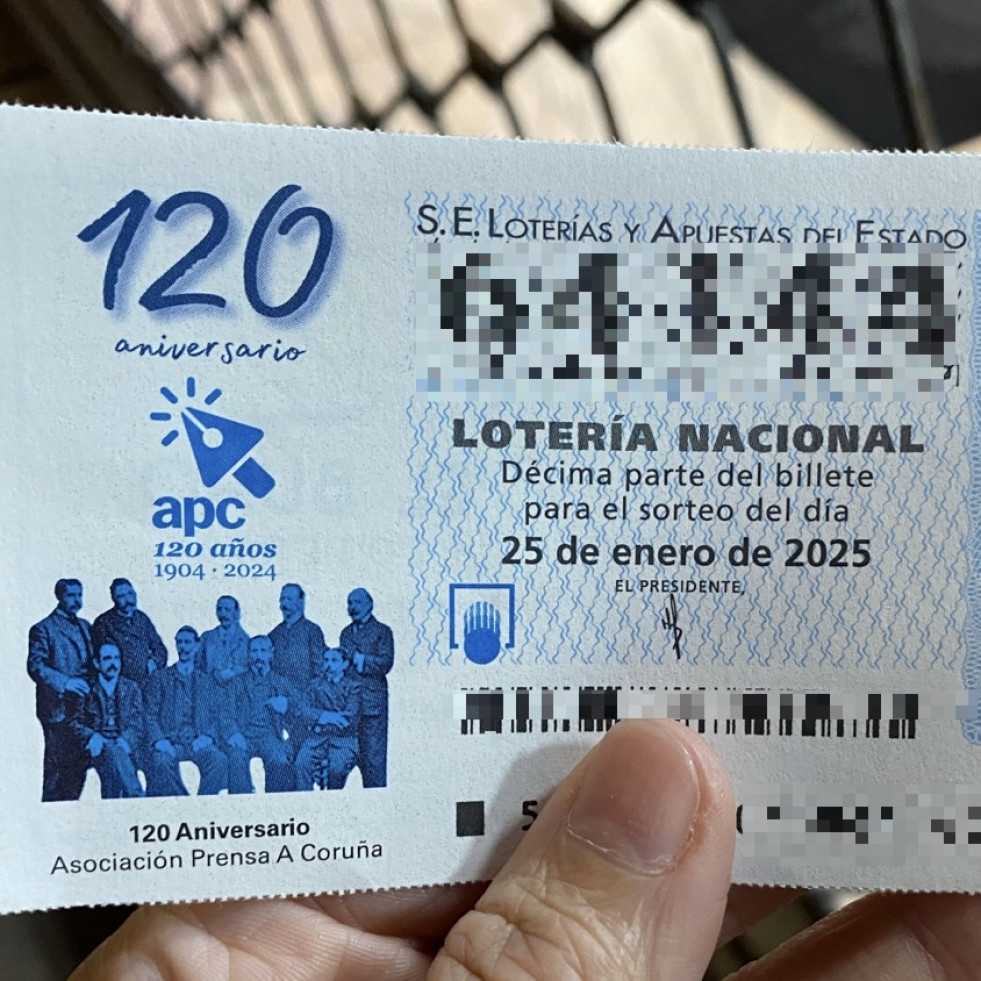 Lotería Nacional dedica el décimo del sorteo de este sábado al 120 aniversario de la Asociación de la Prensa de A Coruña