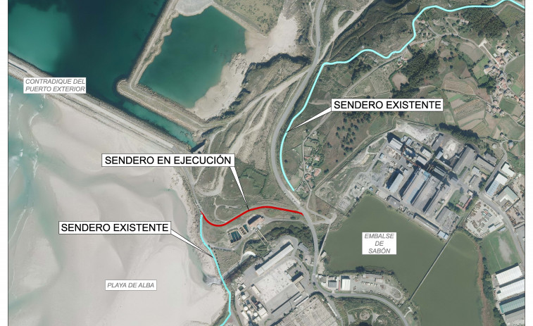 Un nuevo sendero unirá la ruta peatonal y ciclista del Puerto Exterior y las playas de Arteixo