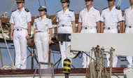 La princesa Leonor abandona España hacia Brasil en su primera travesía oceánica con Elcano