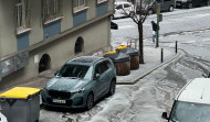 A Coruña se cubre de un manto blanco en cuestión de 2 minutos