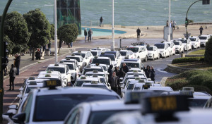 Manifestación de taxis en A Coruña