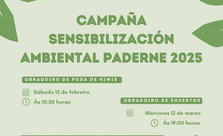 Paderne ofrece cuatro cursos gratuitos dentro de la Campaña de Sensibilización Ambiental