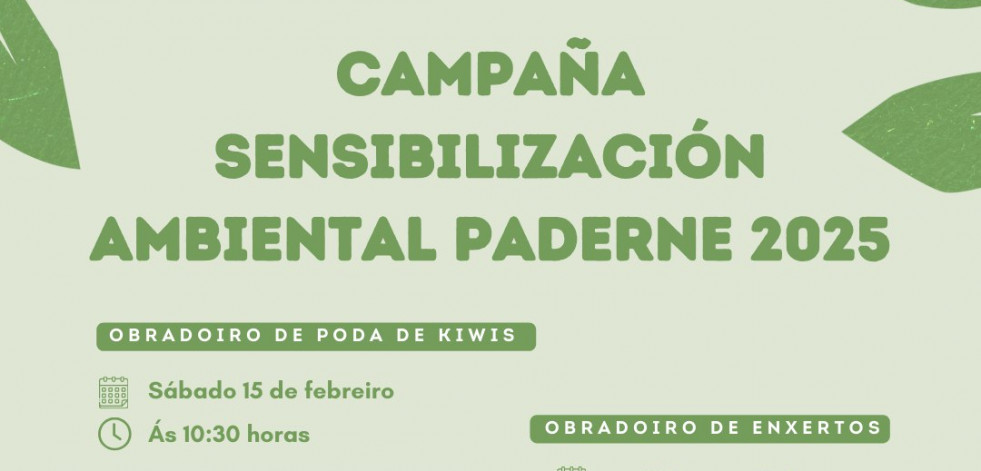 Paderne ofrece cuatro cursos gratuitos dentro de la Campaña de Sensibilización Ambiental