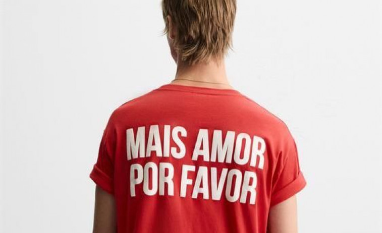 Zara lanza una camiseta en gallego, solo para hombres, por San Valentín