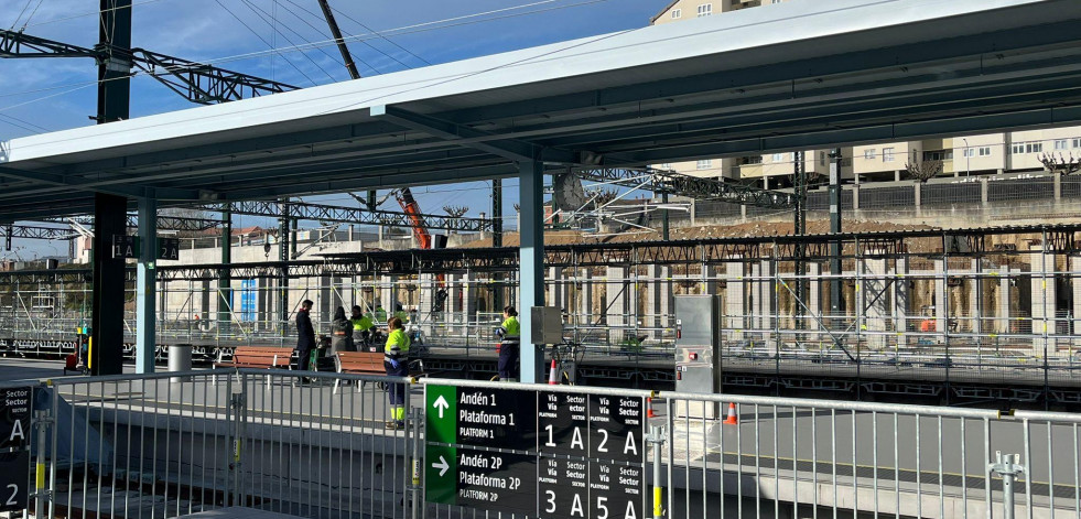 La estación provisional inicia febrero con un andén y un parking nuevos