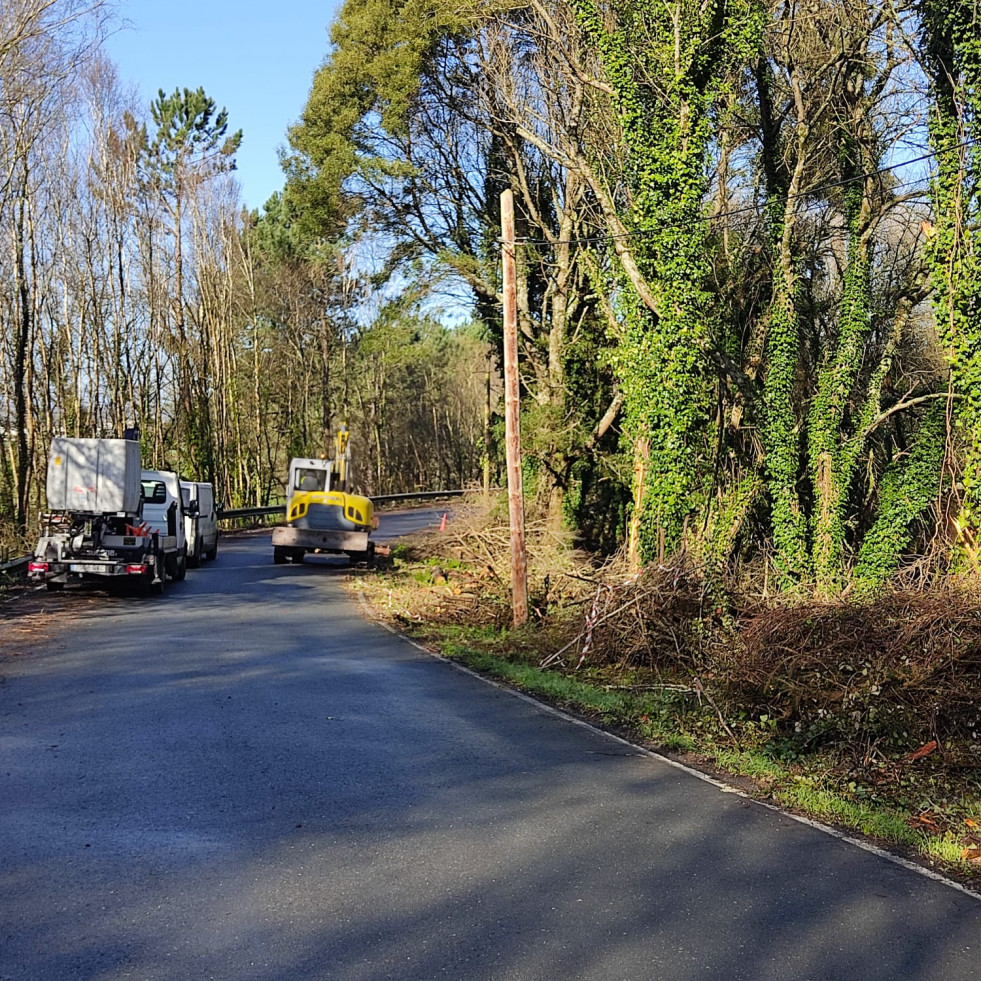 Betanzos retira ramas y árboles que dificultaban la circulación