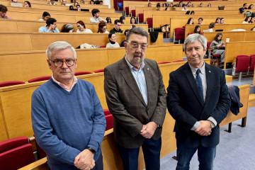 Miguel Gelabert, el Dr. Juan Gestal y José Martín Carreira