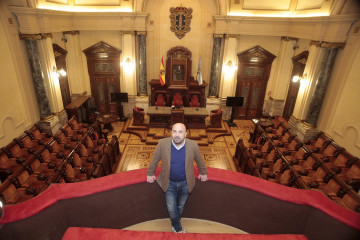 José Manuel Lage, ayer, en el palco del salón de plenos  quintana