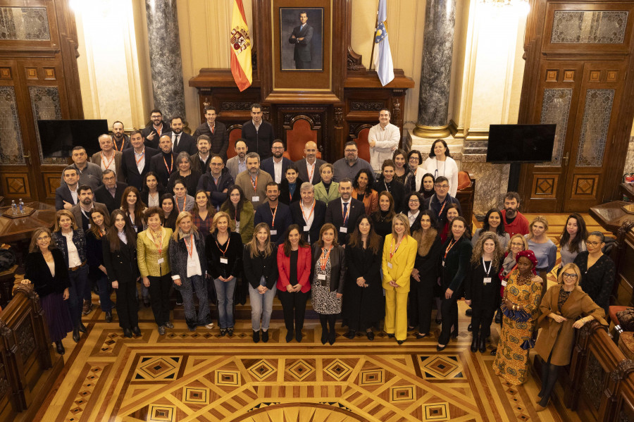 Rey destaca “a tradición feminista da urbe” en la recepción municipal del ‘Inspiring Women Leaders’