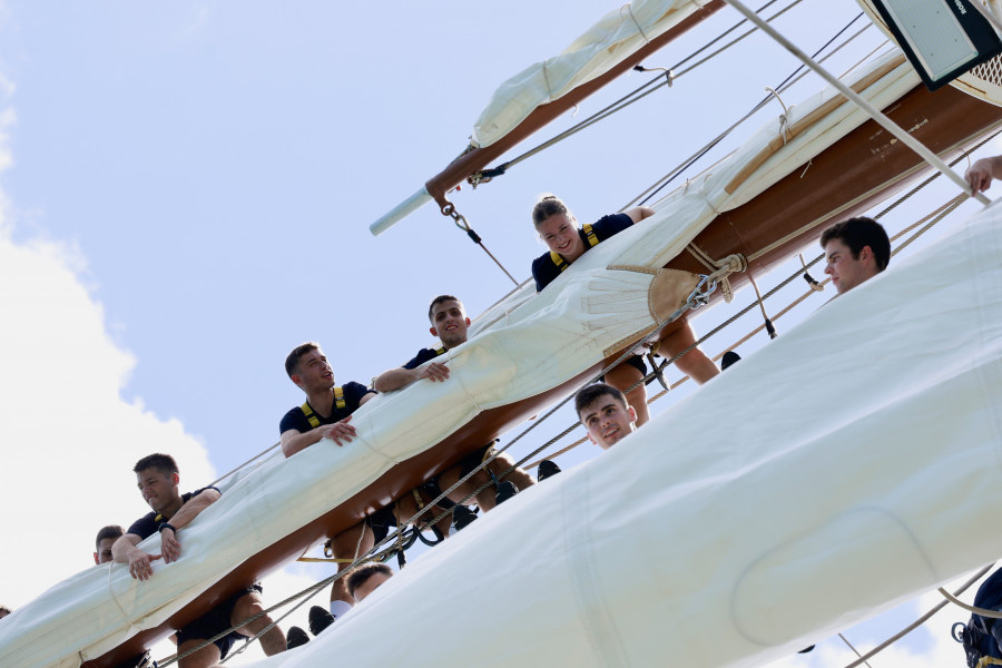 La princesa Leonor llega a Brasil, primera escala del ‘Elcano’ en América