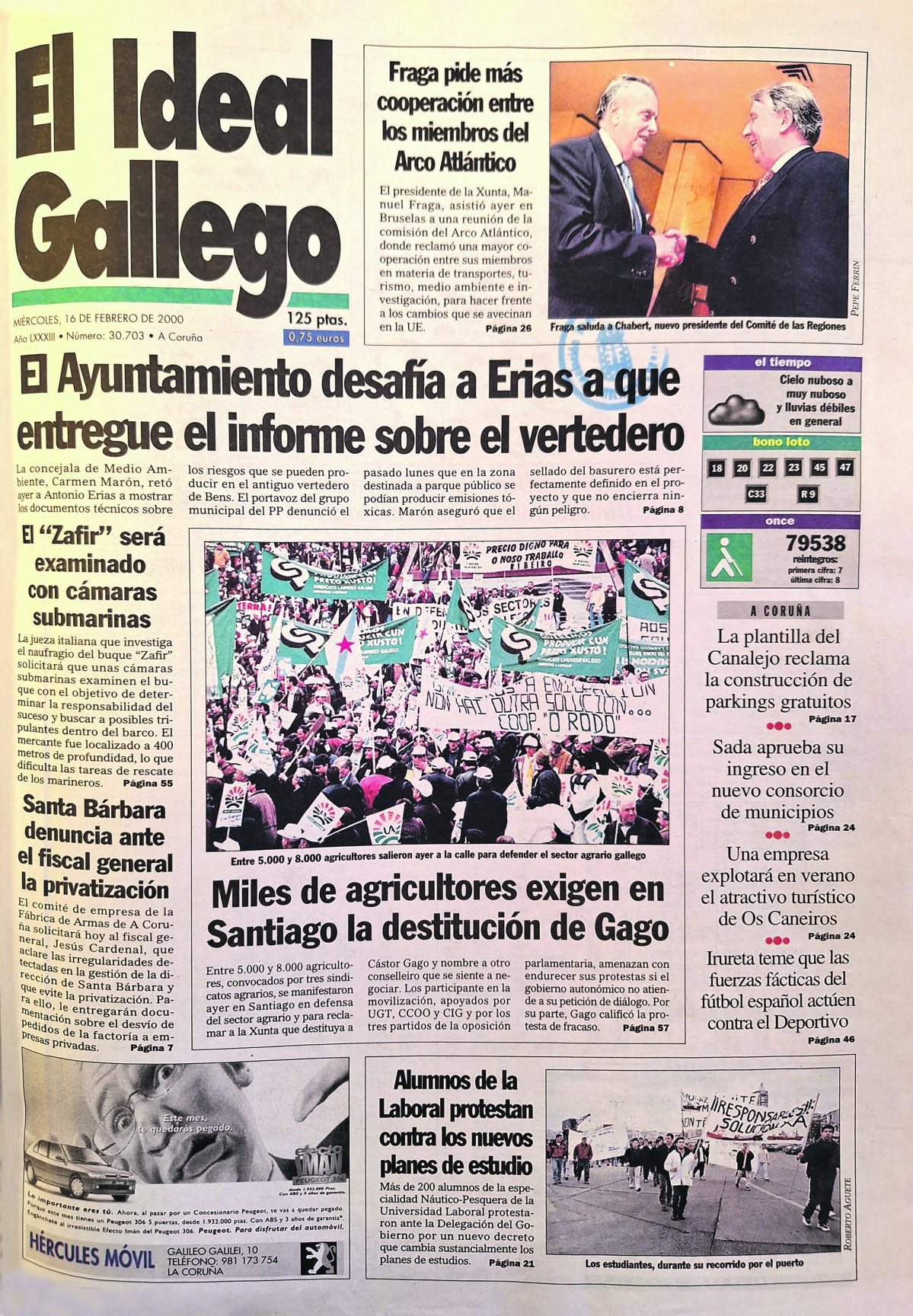 Portada 16 febrero 2000