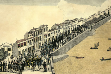 Grabado cortejo fúnebre felix acevedo 1820 archivo municipal coruna