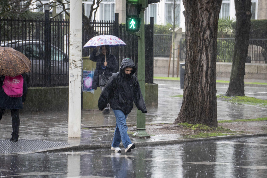 A Coruña vive su día más lluvioso de febrero desde, al menos, 1931