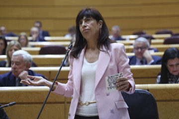 La ministra de Igualdad, Ana Redondo, durante el Pleno celebrado en el Senado este martes