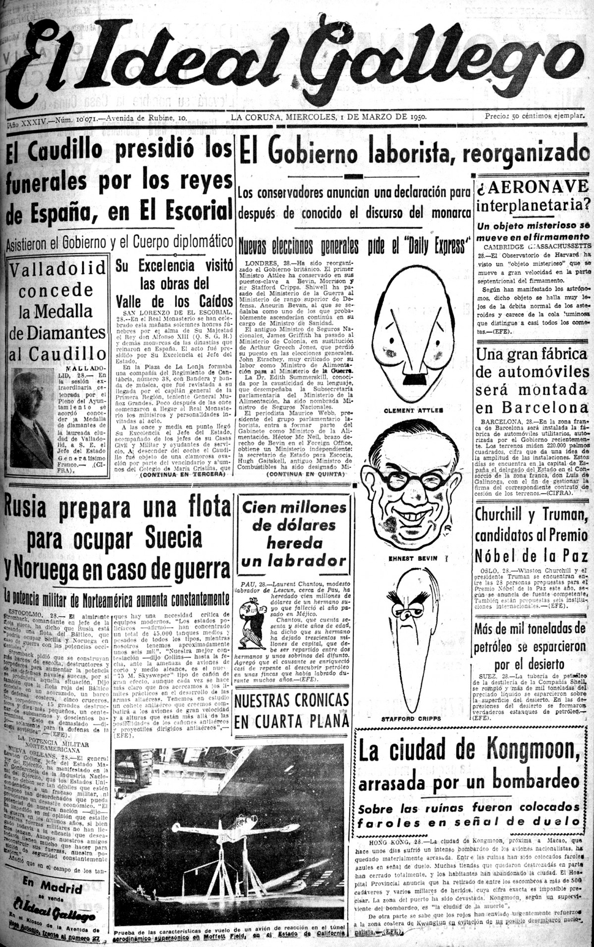 Portada 01 marzo 1950