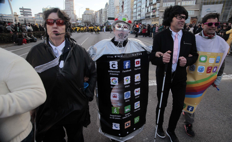 Cortes de tráfico en A Coruña durante el Martes de Carnaval