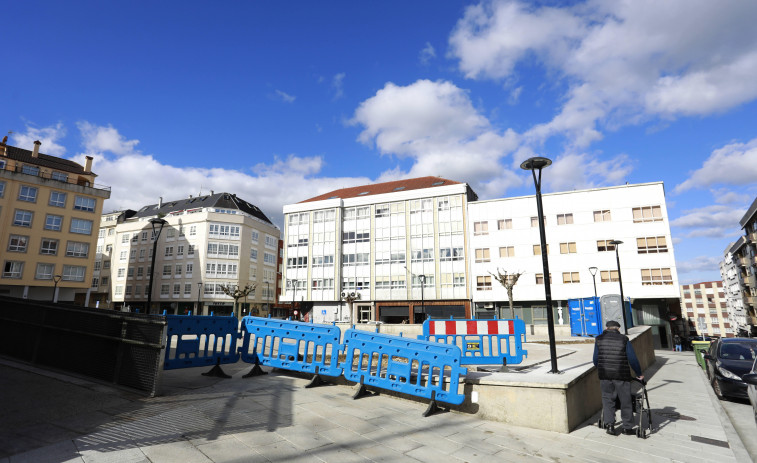 Betanzos interviene en la plaza Uxío Novoneyra tras detectar daños en sus árboles